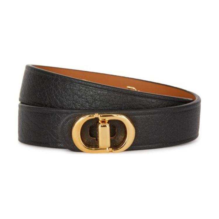 DIOR Leather Wristband, Hand Jewelry Women's Black