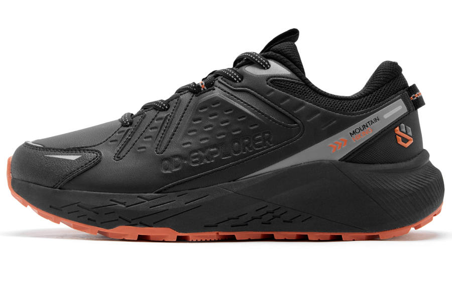 QIAODAN Cold Mountains Running Shoes Men's Low Top Black/Coal Gray