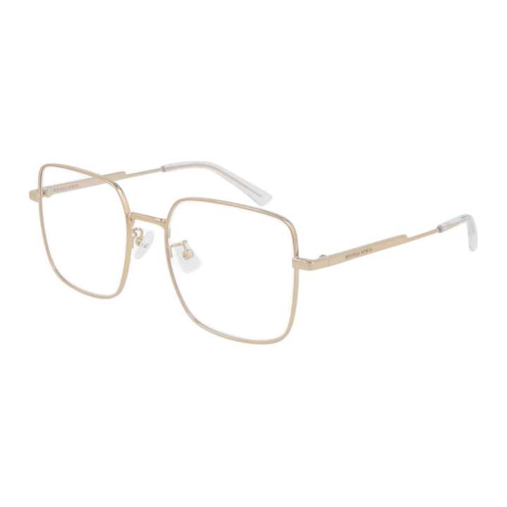 Bottega Veneta Bottega Veneta Metal Square Eyeglass Frames Women's Gold