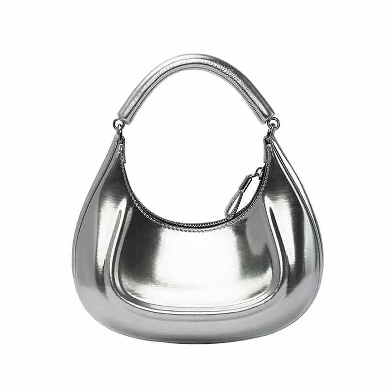 KUNOGIGI Pu Niche Designer Handbag Women's Crystal Silver