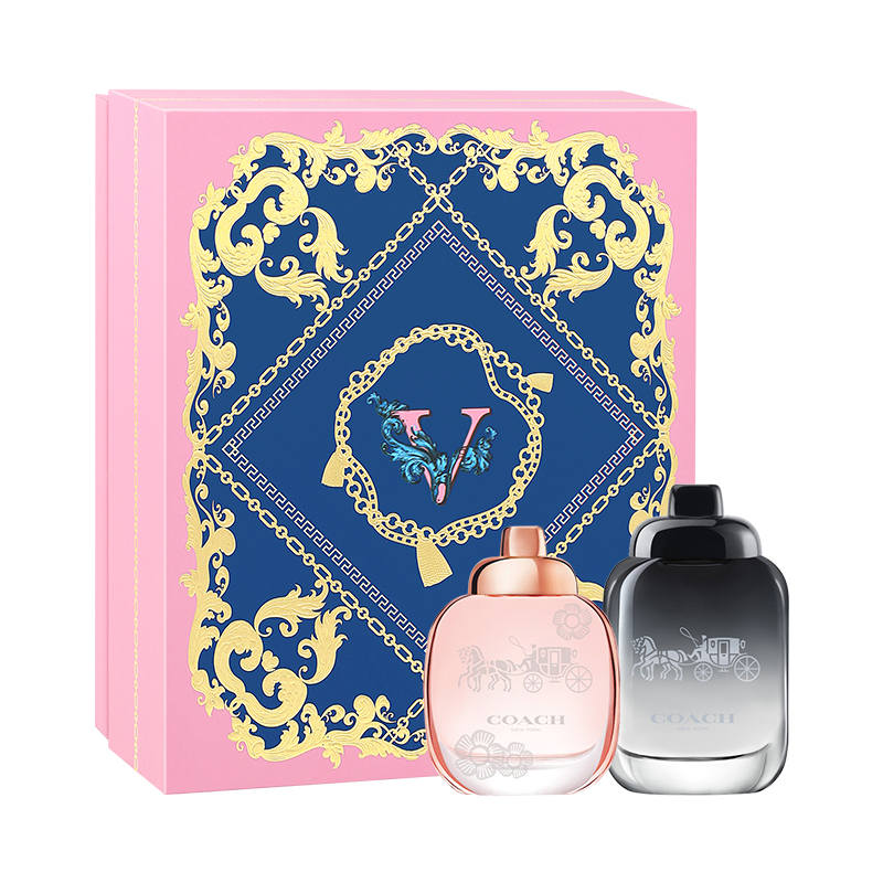 COACH New York Couple Perfume Sample Set Two Piece Set Pear Cardamom Vetiver 4.5ml*2 Woody Aromatic Scent Family