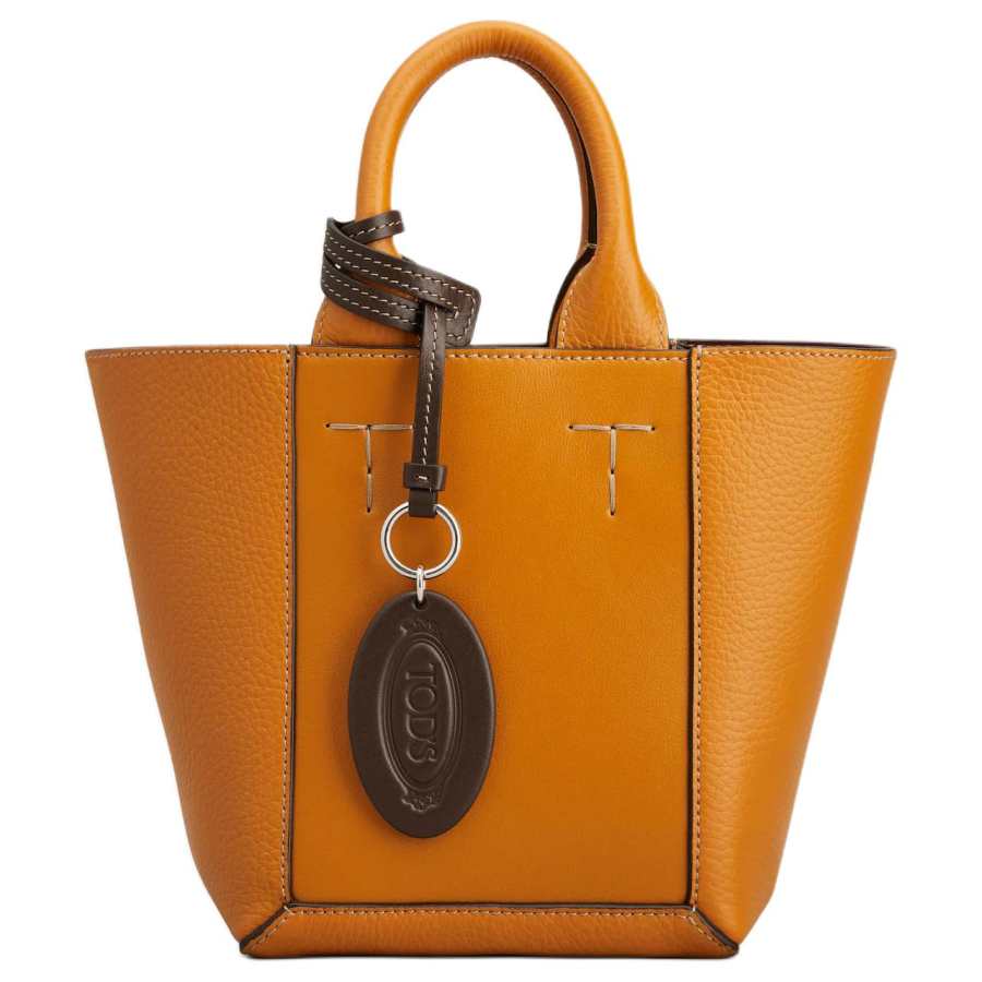 TOD'S Logo Pendent Panelled Tote Bag