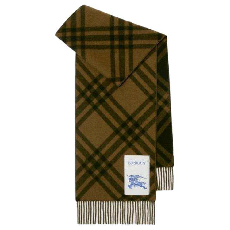 Burberry Cashmere Knit Scarves Unisex Brown