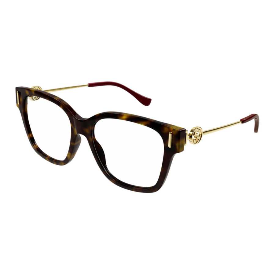 GUCCI GUCCI Square Eyeglass Frames Women's Tortoiseshell