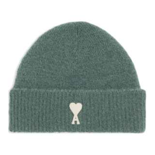AMIPARIS Ami Paris Ami De Coeur Logo Patch Knitted Beanie