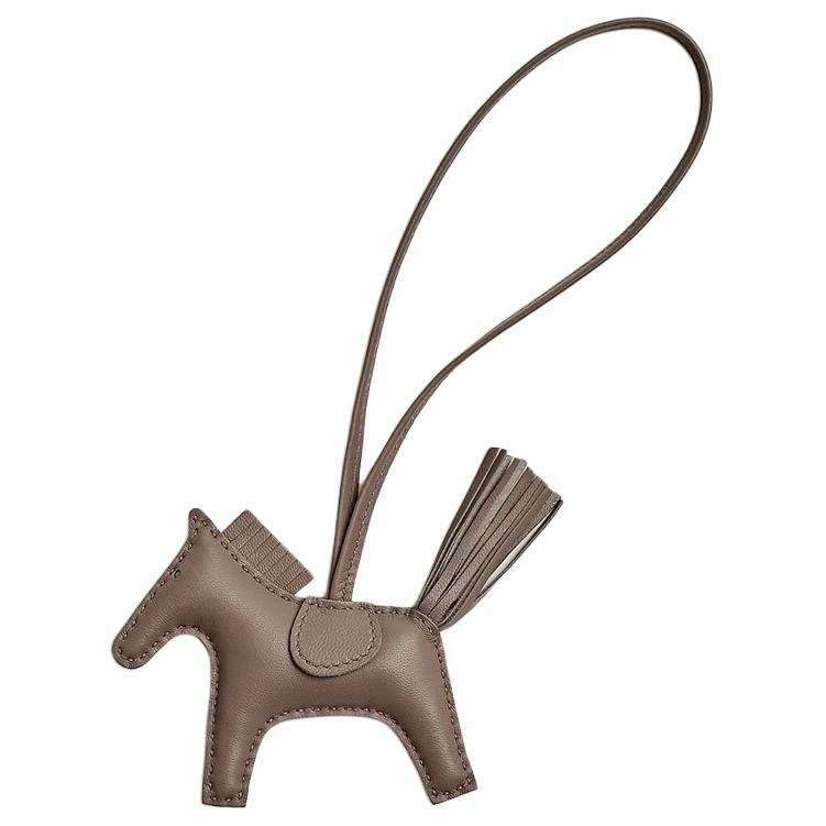 HERMES HERMES Lambskin Charms Unisex Elephant Gray