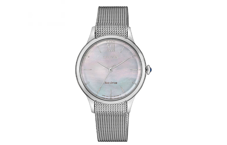 CITIZEN Light Powered Quartz Movement Stainless Steel Strap Watch Women's Watch Silver Dial