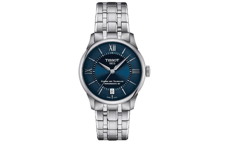 TISSOT Tourelles Collection Automatic Mechanical Movement 50m Waterproof Women's Watch 34mm Blue Dial