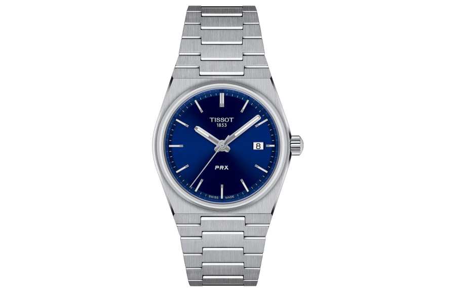 TISSOT PRX Quartz Movement Women's Watch 34.6mm*35mm Blue Dial Stainless Steel Watchband