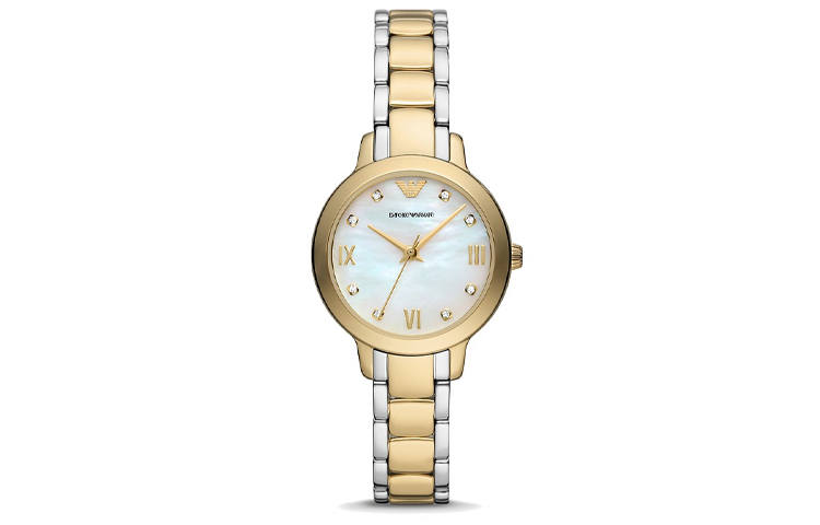 EMPORIO ARMANI Wrist Watches Quartz Movement Stainless Steel Strap 32mm White Dial Women's Watch