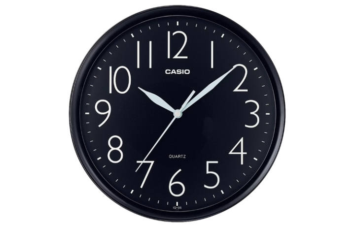 CASIO CASIO Quartz Movement Resin Wall Clock Unisex Black