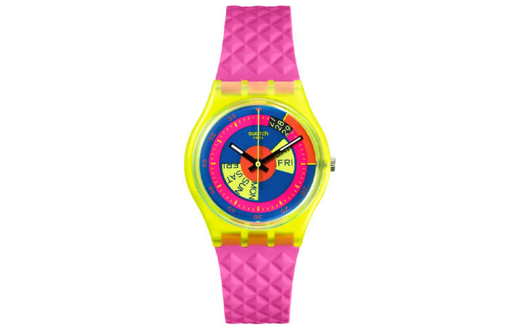 SWATCH Unisex 34mm Purple Watch SO28J700