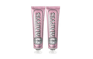 Marvis Soft Mint, Preserved Plum Midsummer Lily, Mystic Realm Rose Toothpastes