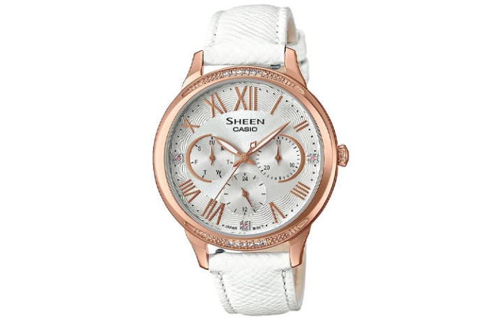 CASIO CASIO Women's SHEEN 36mm White Watch SHE-3058LTD-7A