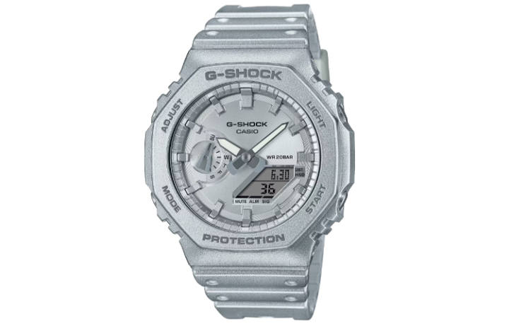 CASIO CASIO Unisex Liquid Crystal/Analog Dual Display Series 45.4mm Silver Watch GA-2100FF-8AJF