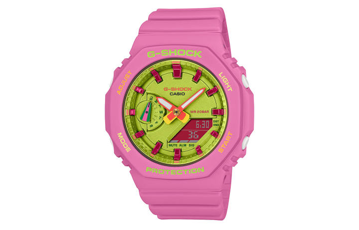 CASIO CASIO Women's Liquid Crystal/Analog Dual Display Series 42mm Yellow Watch