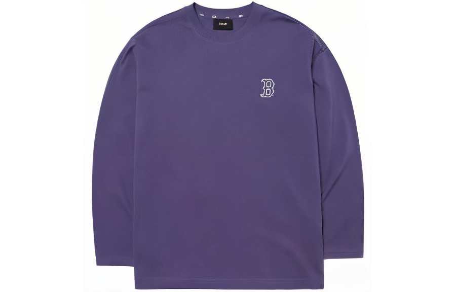 MLB T Shirts Unisex Purple Crew Neck Moderate Straight Fit
