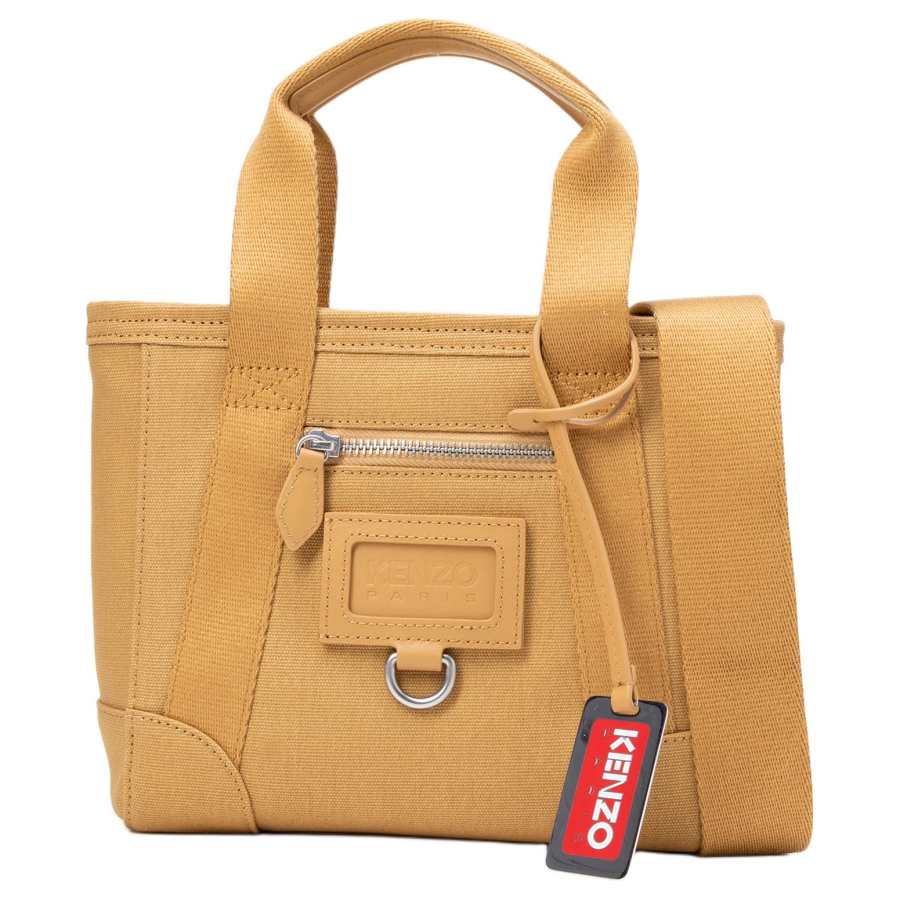 KENZO KENZO Cotton Canvas Tote Bag, Shopping Bag, Canvas Bag, Handbag, Shoulder Bag, Crossbody Bag Mini Women's Camel