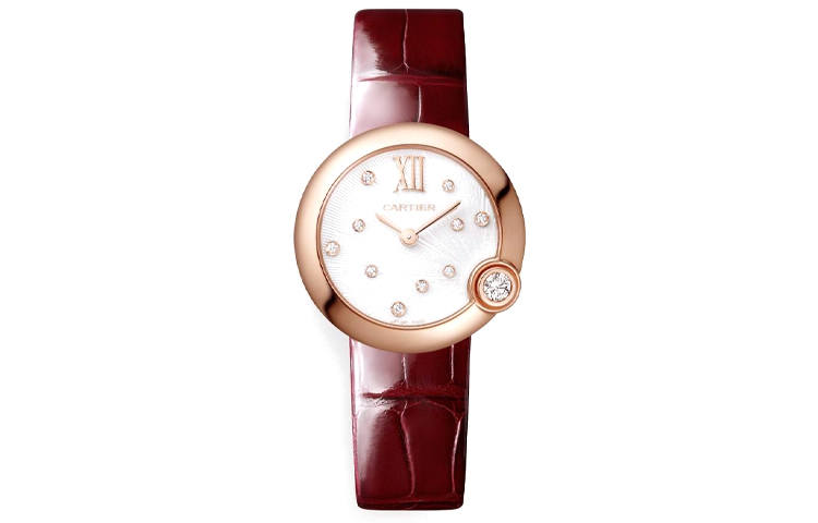 CARTIER White Balloon Collection Quartz Movement 30m Waterproof Unisex Watch 30mm Silver Dial
