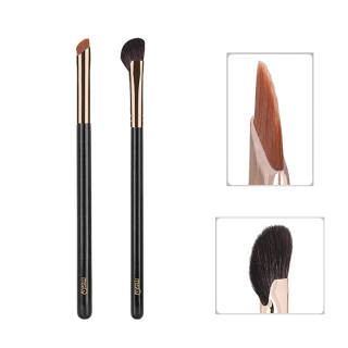 MSQ Gilded All Collection Flat Toe Seamless Foundation Brush Skin Friendly Fit Contours 2 Pack, Convenient To Carry