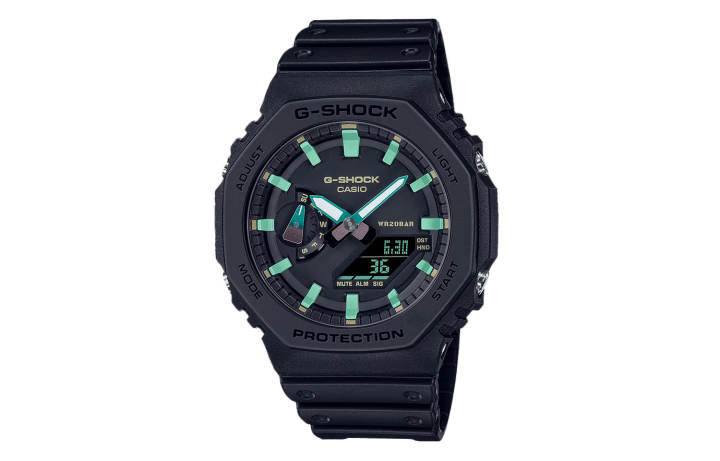 CASIO CASIO Men Liquid Crystal/Analog Dual Display Series Black Watch GA-2100RC-1APR