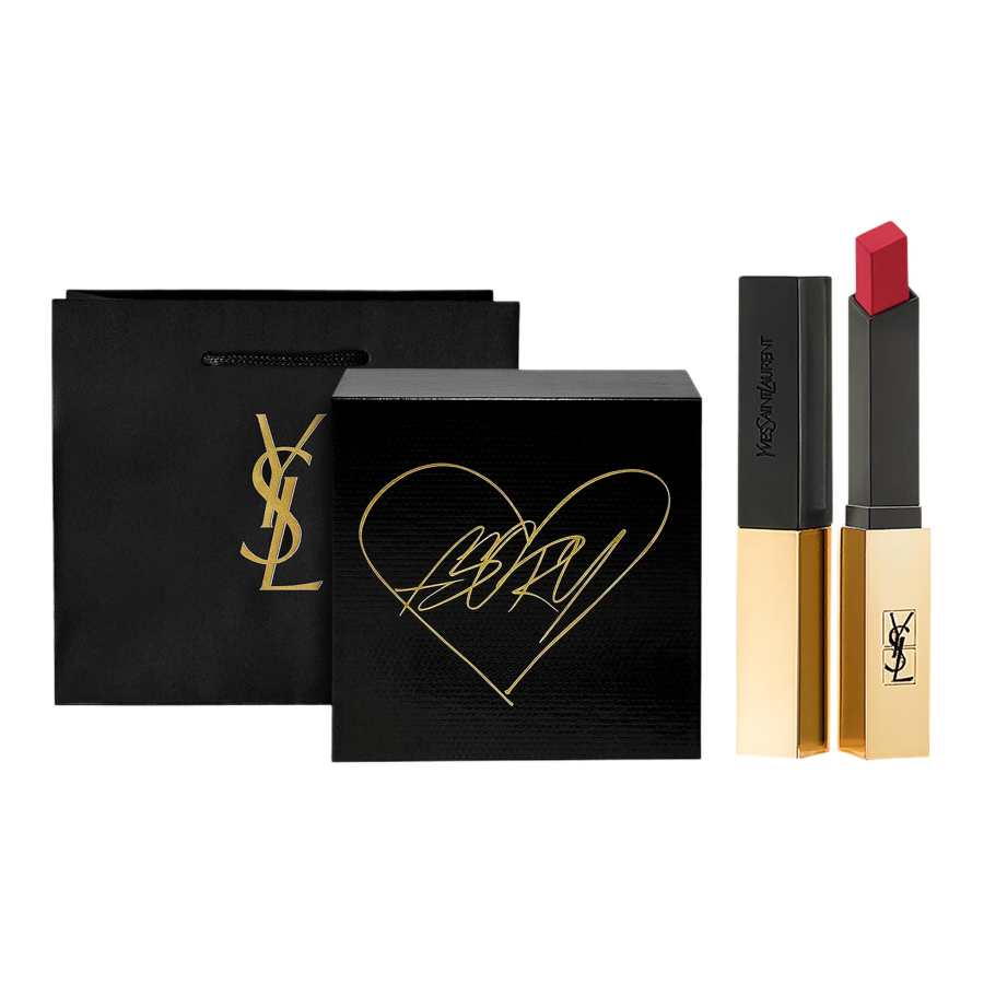SAINT LAURENT Black Gold Box Lipsticks Matte Easy to Blend Long Lasting No Transfer Proof