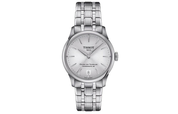 TISSOT Tourelles Collection Automatic Mechanical Movement 50m Waterproof Women's Watch 34mm Silver Dial