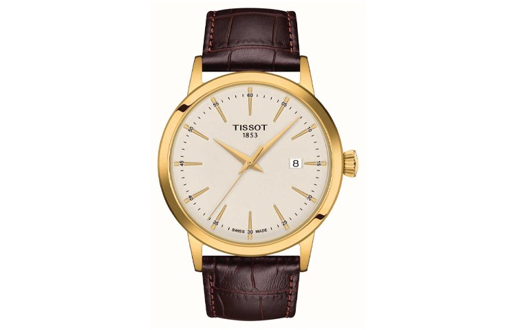 TISSOT Classic Collection Quartz Movement 50m Waterproof Men's Watches Watch 42mm Beige Watch Dial