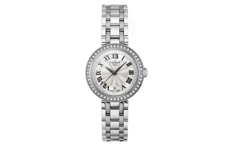 TISSOT Little Beauty Collection Quartz Movement 50m Waterproof Women's Watch 26mm Silver Dial
