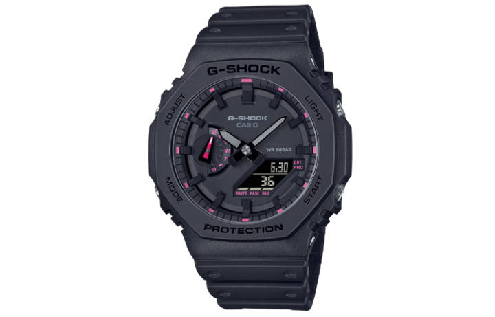 CASIO CASIO Men Liquid Crystal/Analog Dual Display Series Black Watch GA-2100P-1A