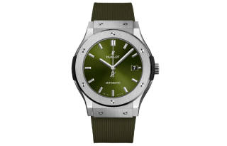 HUBLOT CLASSIC FUSION Automatic Mechanical Movement Men's Watches Watch 45mm Green Dial Titanium Watch Case