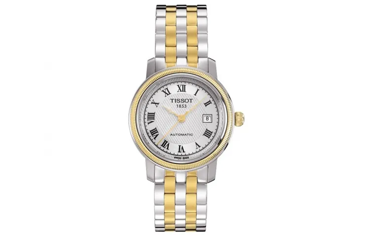TISSOT Automatic Mechanical Movement 30m Waterproof Women's Watch 28mm Silver Dial Stainless Steel Case