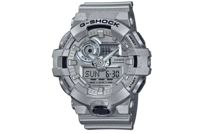 CASIO CASIO Unisex Liquid Crystal/Analog Dual Display Series Silver Watch GA-700FF-8AJF