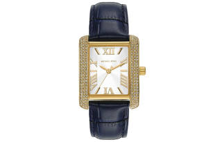 MICHAEL KORS Wrist Watches Quartz Movement Leather Strap 33mm Silver Dial Women's Watch