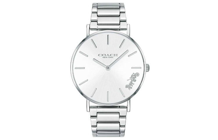 COACH Perry Wrist Watches Quartz Movement Stainless Steel Strap 36mm Silver Dial Women's Watch