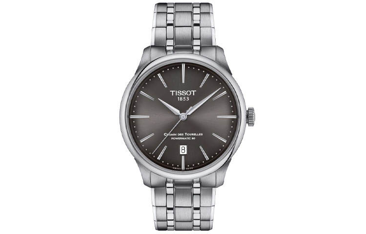TISSOT Automatic Mechanical Movement 50m Waterproof Men's Watches Watch 39mm Gray Dial Stainless Steel Case