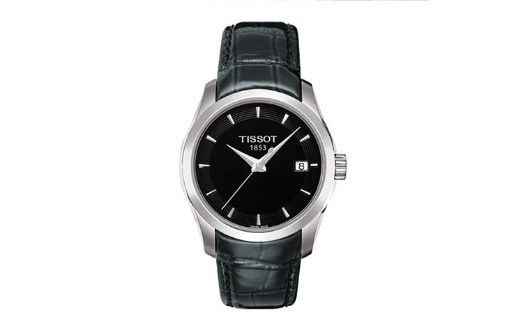 TISSOT Kutu Collection Quartz Movement 100m Waterproof Women's Watch Black Dial T035.210.16.051.00