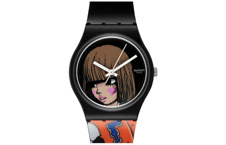 SWATCH Unisex 34mm Black Watch GZ274