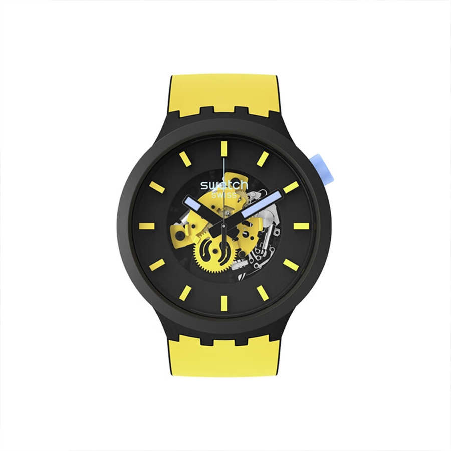 SWATCH Unisex 47mm Yellow Watch SB03B109