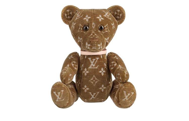 LOUIS VUITTON LOUIS VUITTON Teddy Bear Brown Dolls Plush Doll Small High