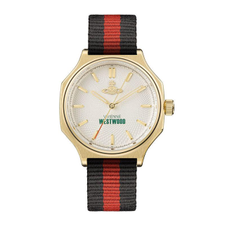 Vivienne Westwood Poster Collection Wrist Watches Quartz Movement Nylon Strap White Dial Women's Watch