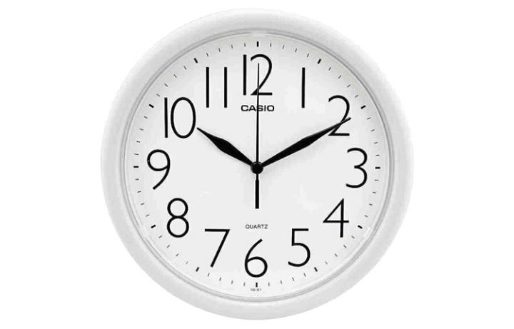 CASIO CASIO Quartz Movement Resin Shell Wall Clock Unisex White
