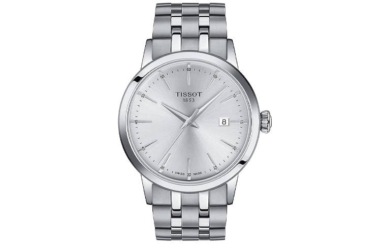 TISSOT Quartz Movement 50m Waterproof Men's Watches Watch 42mm Silver Dial Stainless Steel Case