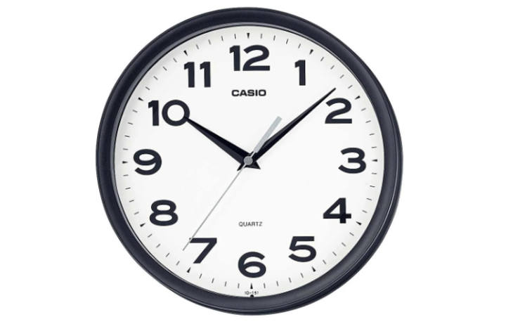 CASIO CASIO Quartz Movement Resin Shell Wall Clock Unisex White