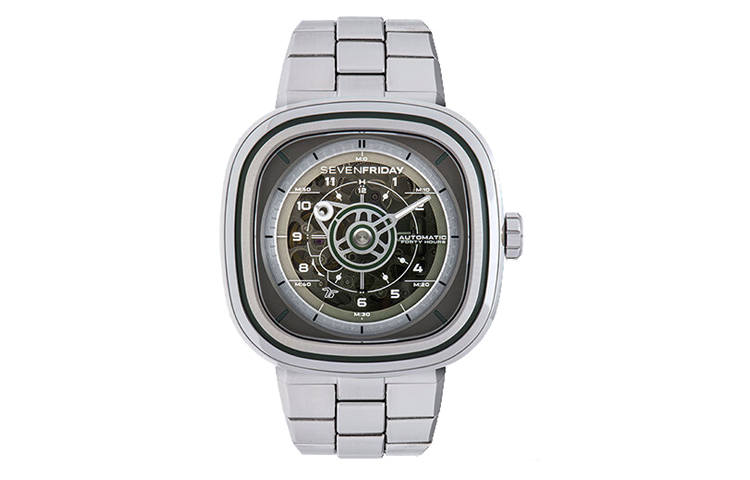 SEVENFRIDAY T Series Automatic Mechanical Movement Men's Watches Watch 45mm Green Dial