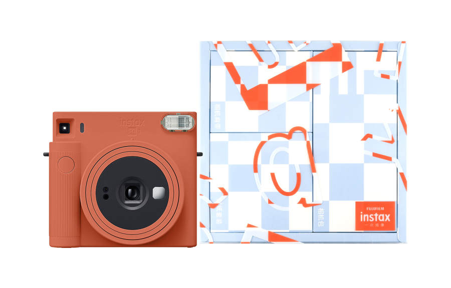 FUJIFILM Instant Cameras Instax SQUARE SQ1 One Time Imaging, Square Cameras, Ochre Orange