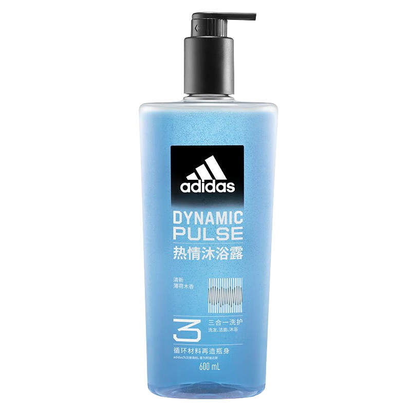 Adidas Adidas Passionate Men's Shower Gels Soothing Hydrating Cleaning Patchouli 250ml/600ml/600ml*2