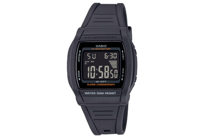 CASIO CASIO Unisex Black Watch W-201-1BV