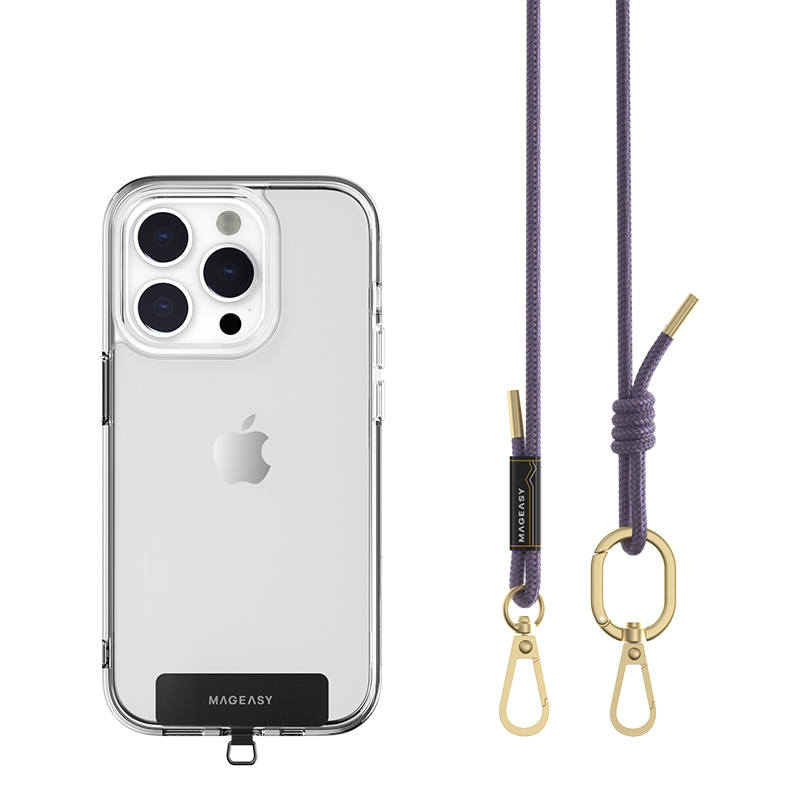 SwitchEasy Round Lanyard Crossbody With Dual Head Halter Lanyard And Metal Buckle Strap By Mageasy Cell Phone Pendants