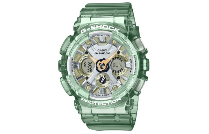 CASIO CASIO Women's Liquid Crystal/Analog Dual Display Series Green Watch GMA-S120GS-3A